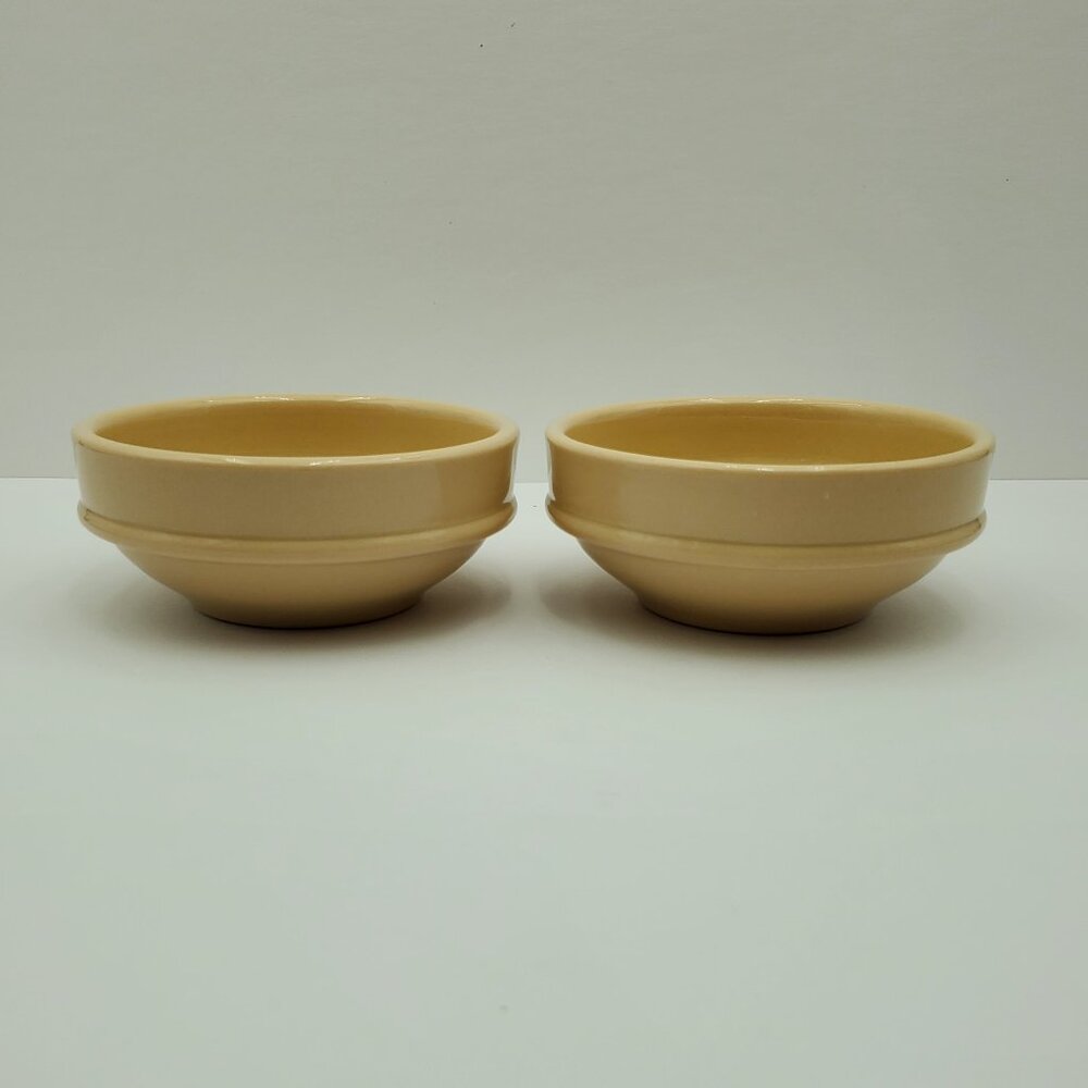 Jackson China Tan Stak-Bowls Jackson Jac-Tan Stackable Beige Fruit Dessert Bowls
